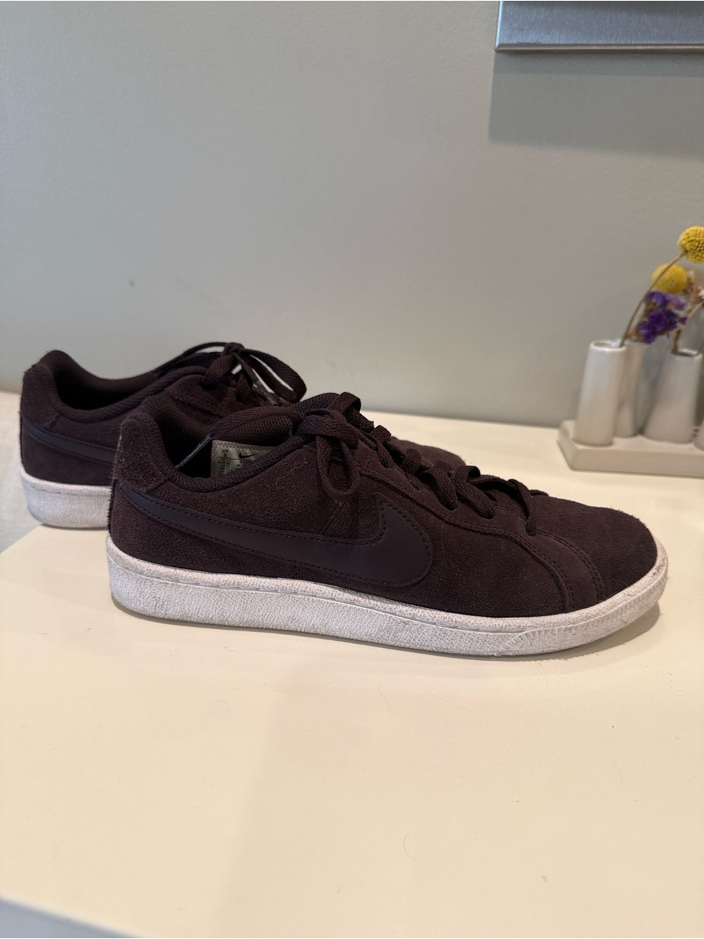 Nike Men's Low-Top Suede Sneakers in Dark Brown